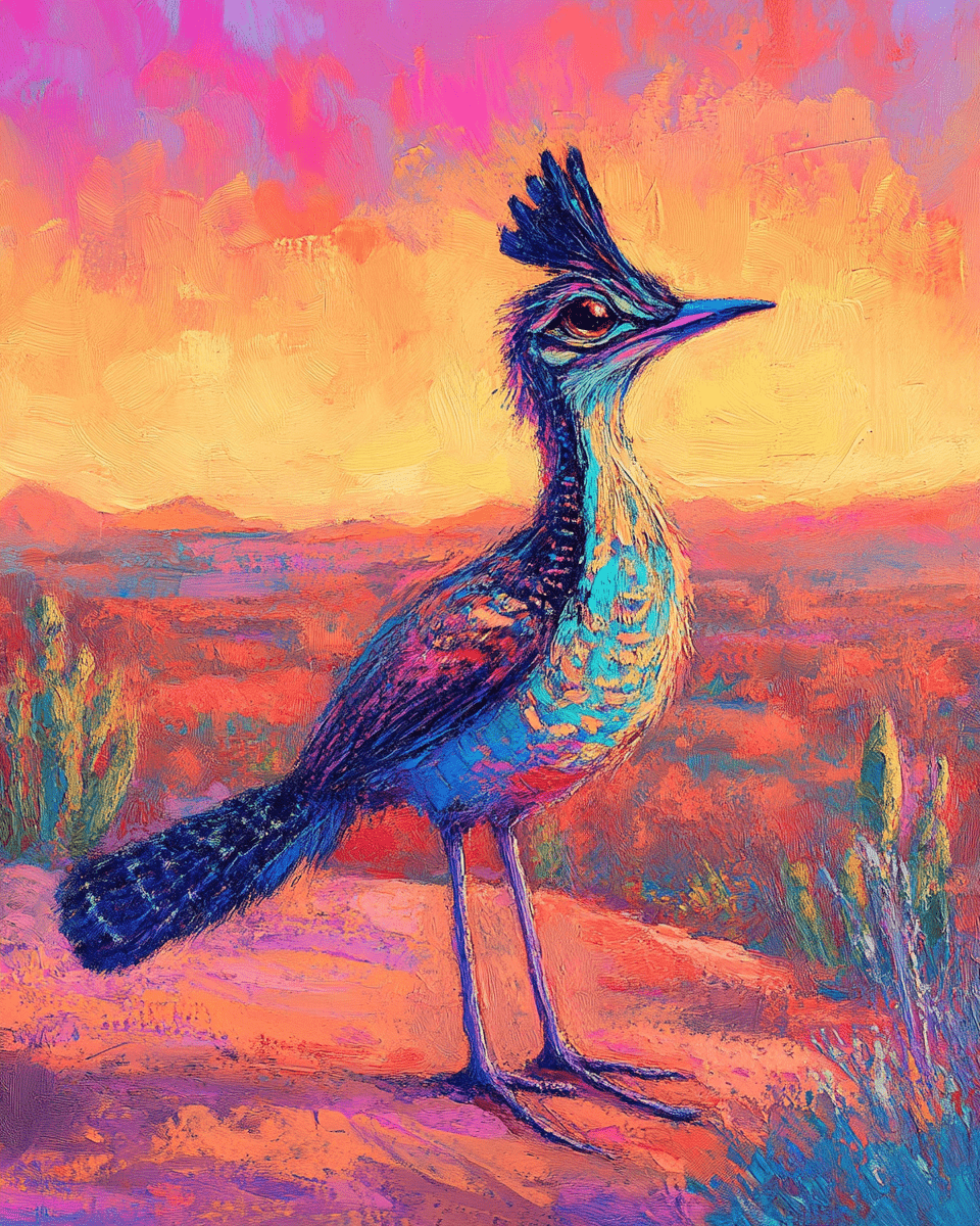 Roadrunner at Sunset Art Print