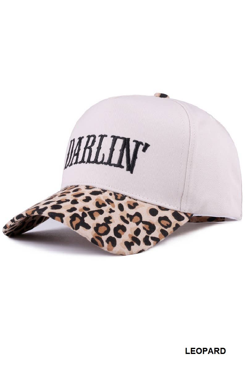 Darlin' Embroidered LEOPARD Ballcap