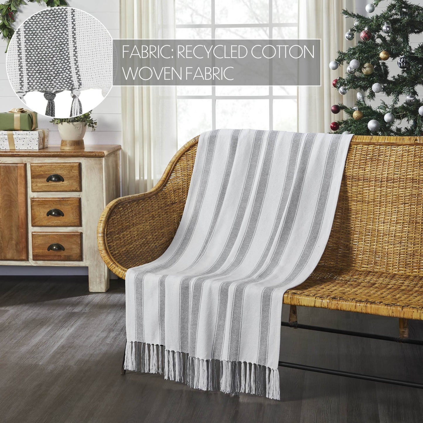 Grain Sack Stripe Woven Throw 50x60