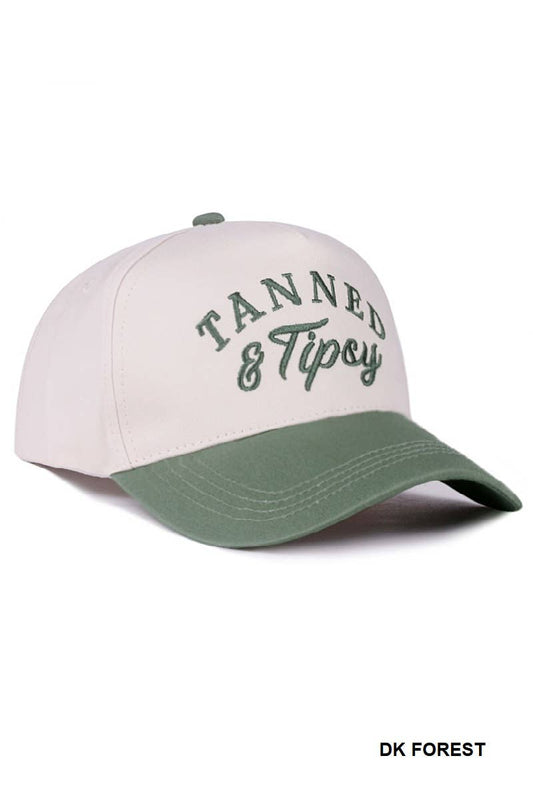 Tanned & Tipsy two tone canvas cotton cap