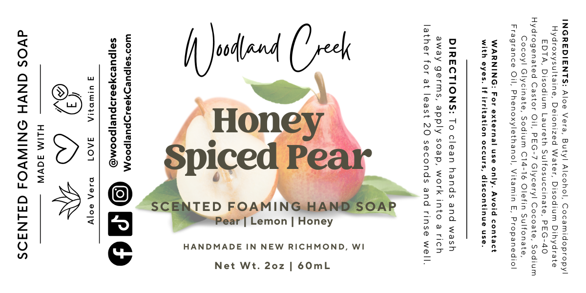 Honey Spiced Pear Scented Foaming Hand Soap