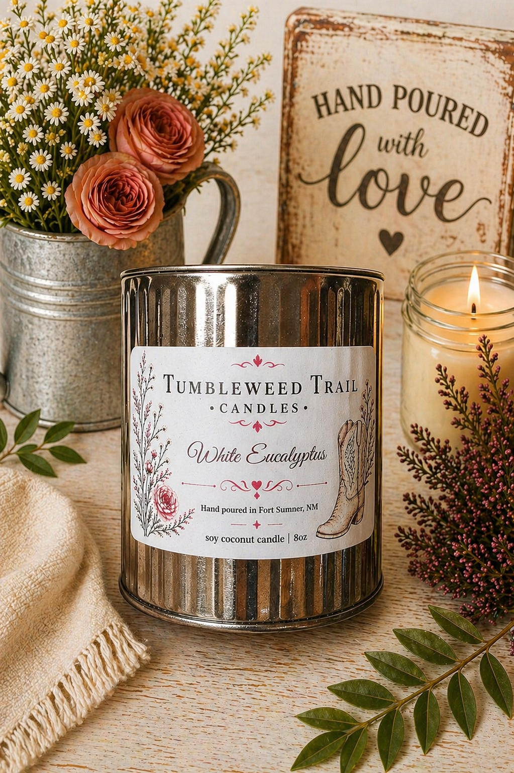 White Eucalyptus Candle 8oz