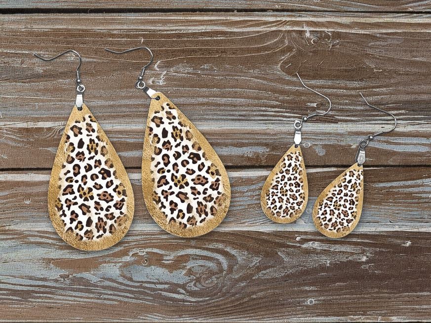 LEOPARD AND GOLD EARRINGS